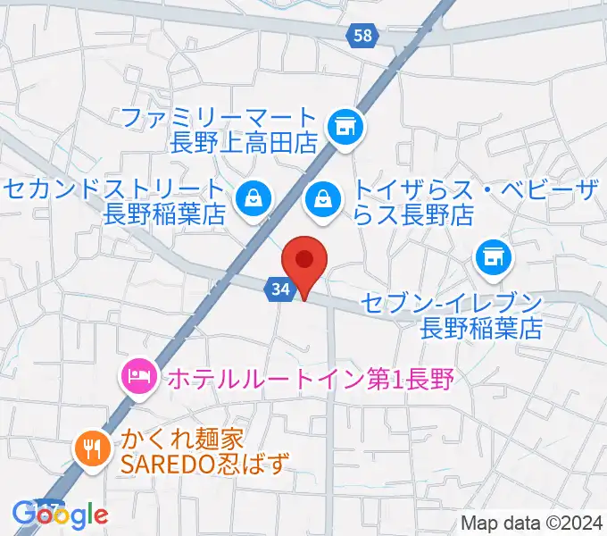 サンピアン長野店の地図