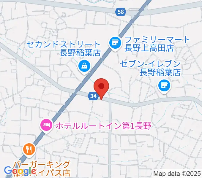サンピアン長野店の地図