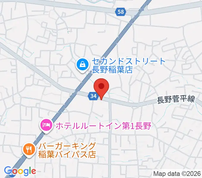 サンピアン長野店の地図