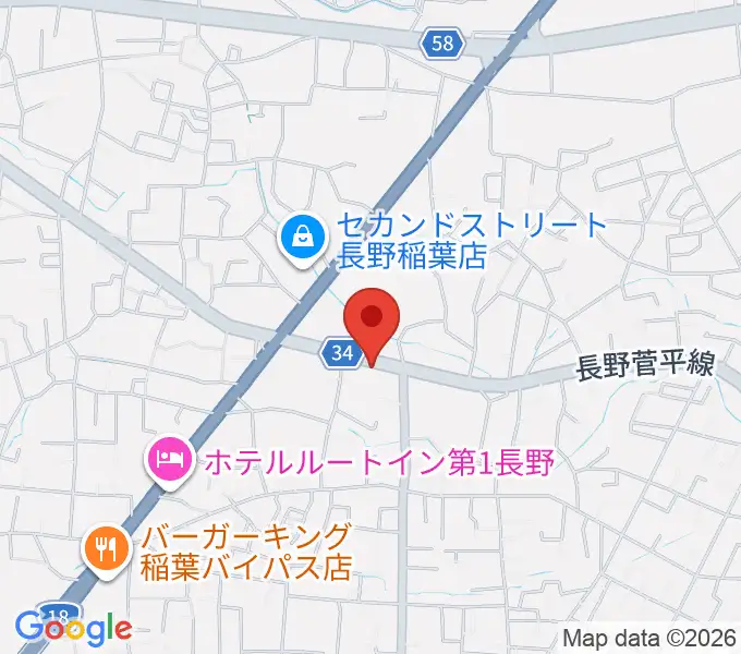 サンピアン長野店の地図