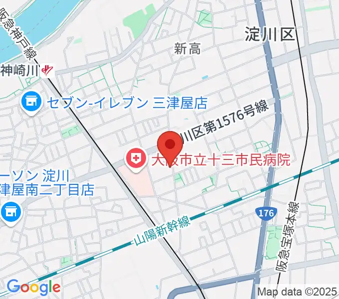 玉田ピアノ本店ショールームの地図