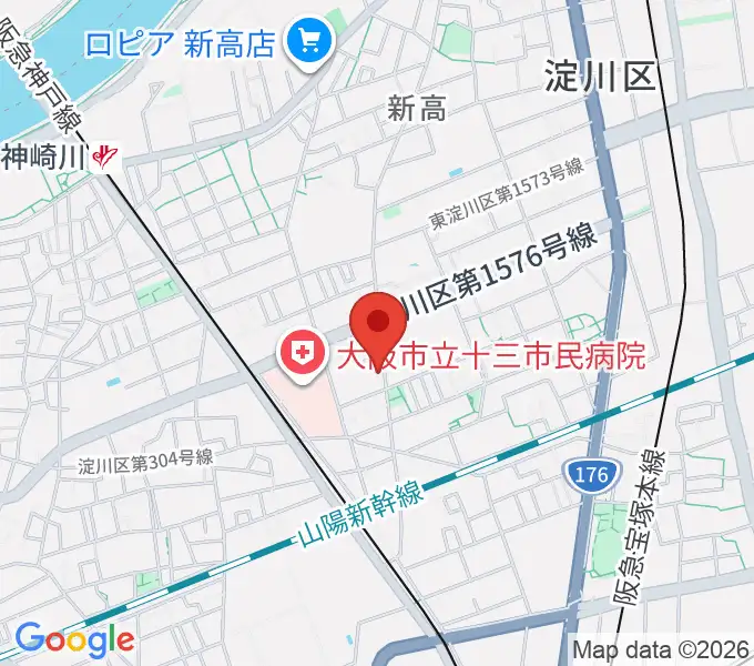 玉田ピアノ本店ショールームの地図