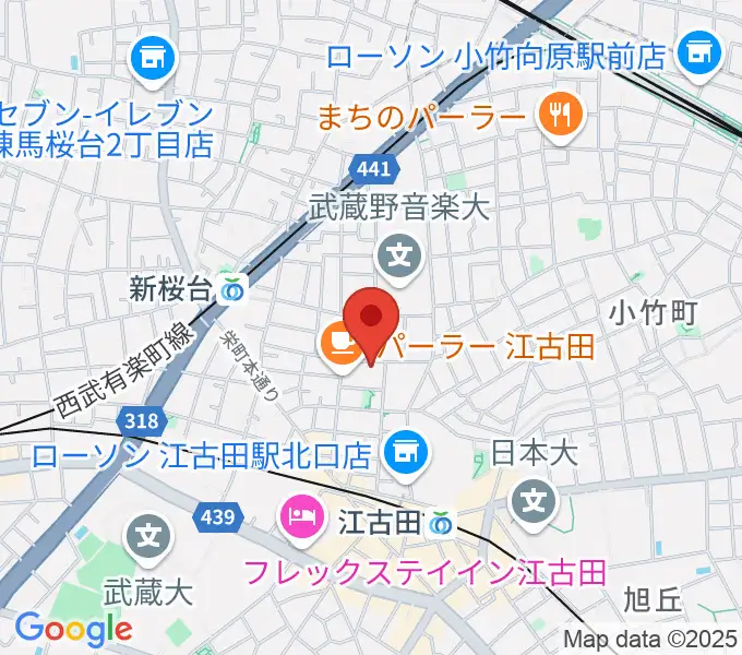 北里楽器フェルマータの地図