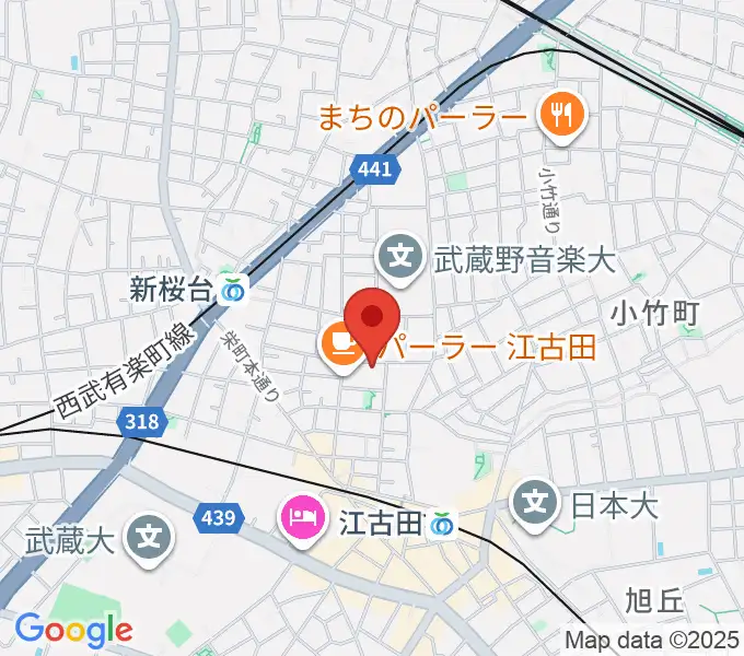 北里楽器フェルマータの地図