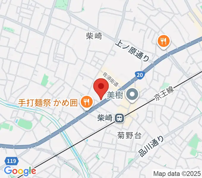 岡本ピアノサービスの地図