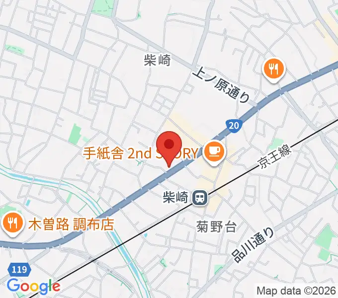 岡本ピアノサービスの地図