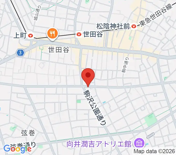 渡辺ピアノ調律事務所の地図