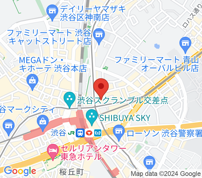 三浦ピアノ渋谷店の場所