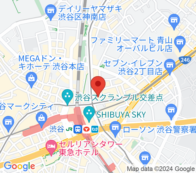 三浦ピアノ渋谷店の場所