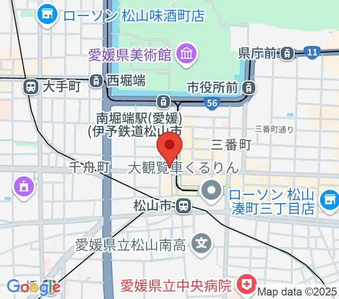 マツヤマ楽器の地図