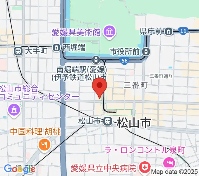 マツヤマ楽器の地図