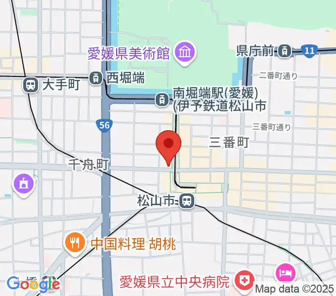 マツヤマ楽器の地図