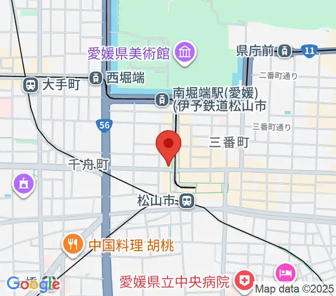 マツヤマ楽器の地図