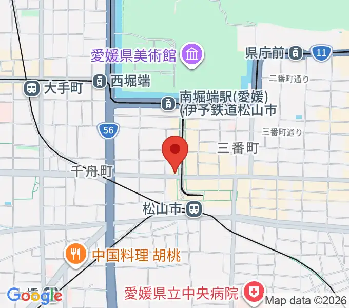 マツヤマ楽器の地図