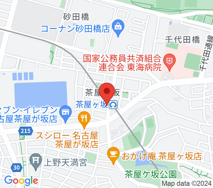 名古屋のピアノ専門店 親和楽器の場所