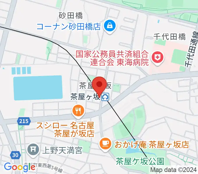 名古屋のピアノ専門店 親和楽器の地図