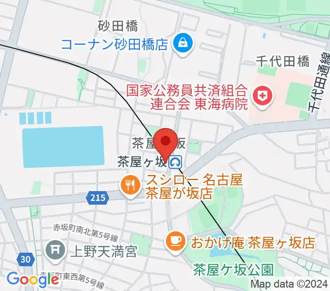 名古屋のピアノ専門店 親和楽器の地図