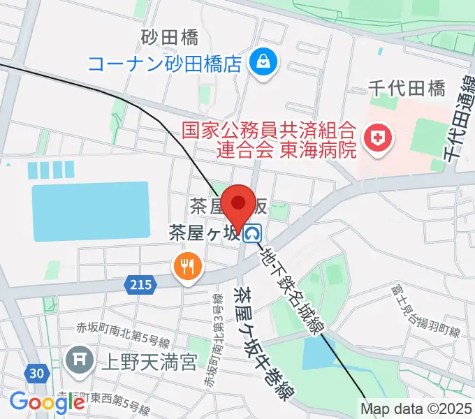 名古屋のピアノ専門店 親和楽器の地図