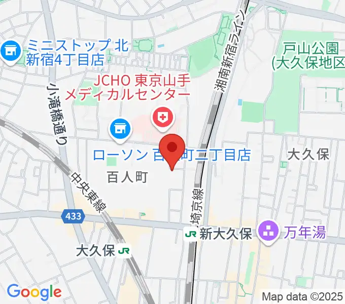 管楽器専門店ダクの地図