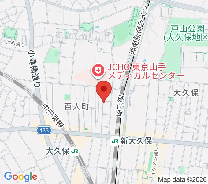 管楽器専門店ダクの地図