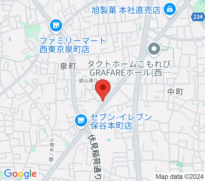 イダ･ギター工房の地図