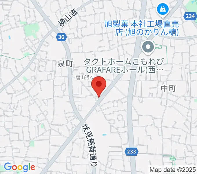 イダ･ギター工房の地図