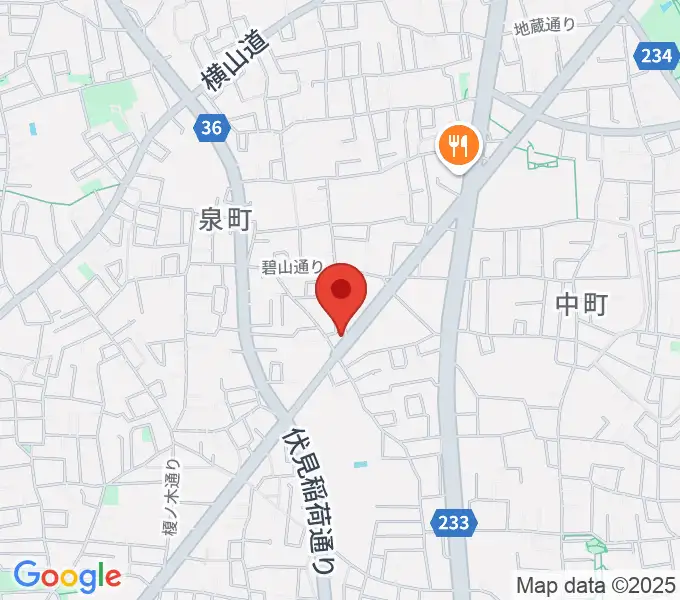 イダ･ギター工房の地図