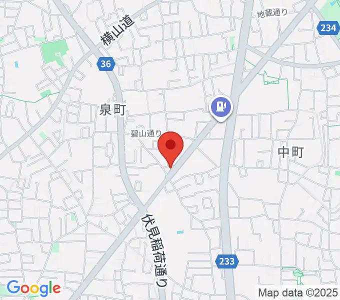 イダ・ギター工房の地図