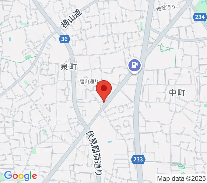 イダ･ギター工房の地図