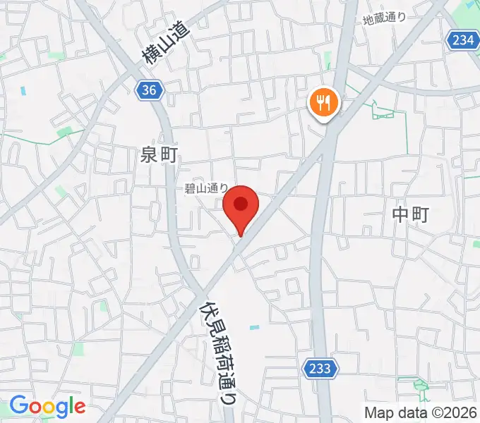 イダ･ギター工房の地図