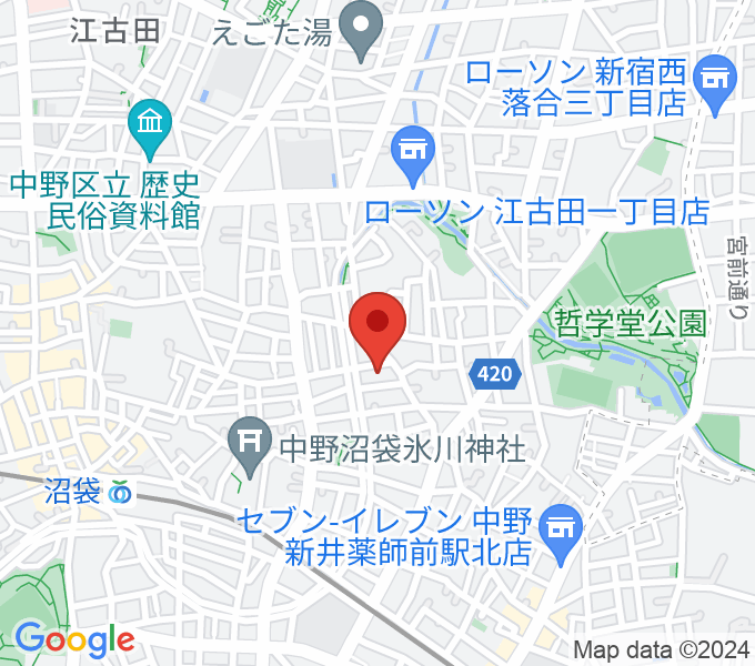 広田ピアノサービスの場所