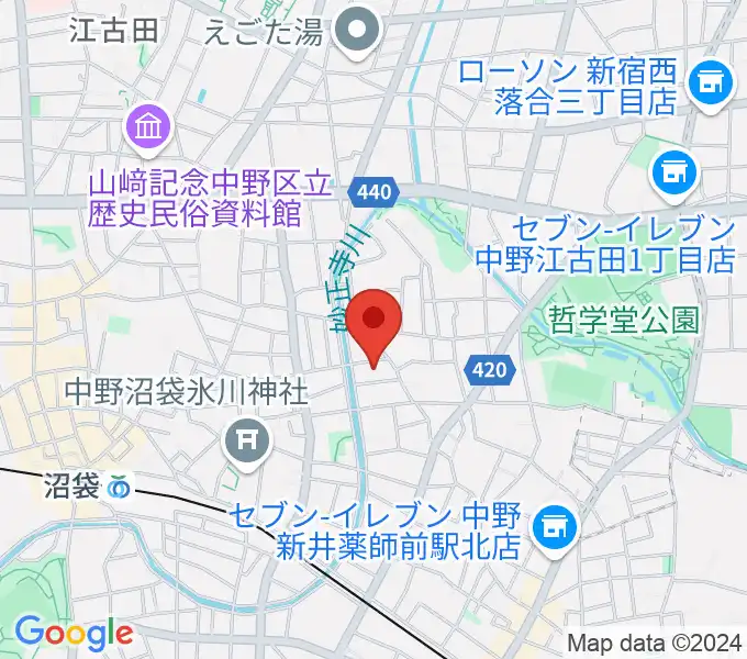 広田ピアノサービスの地図