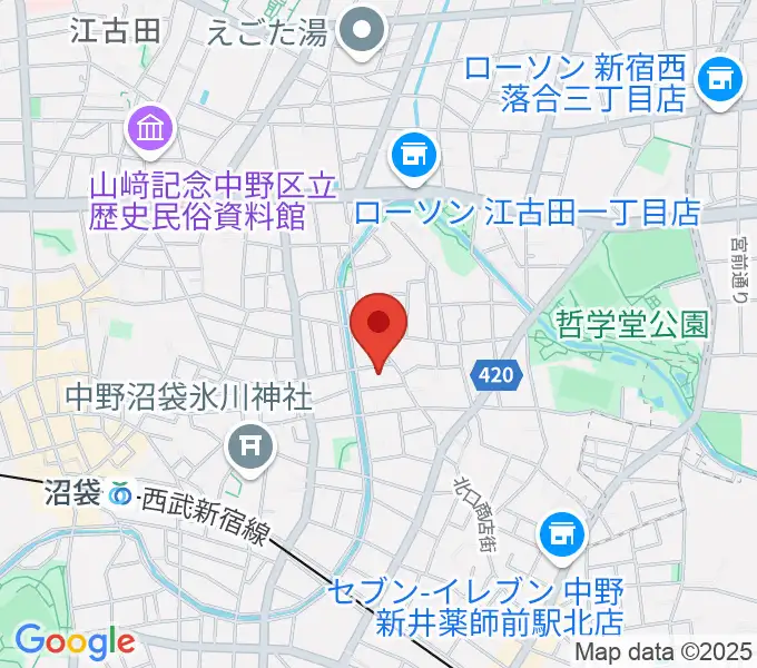 広田ピアノサービスの地図