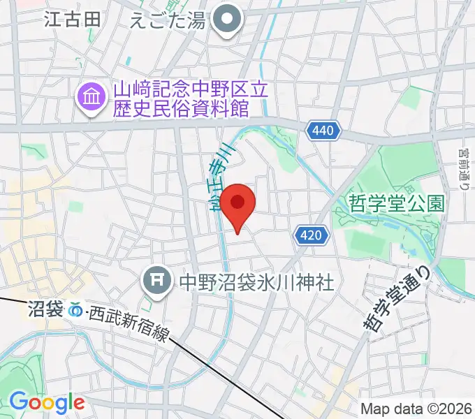 広田ピアノサービスの地図