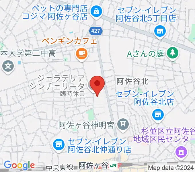 ヒストリークギターズの地図