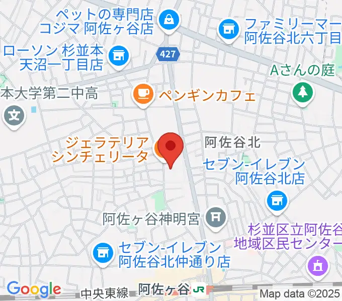 ヒストリークギターズの地図