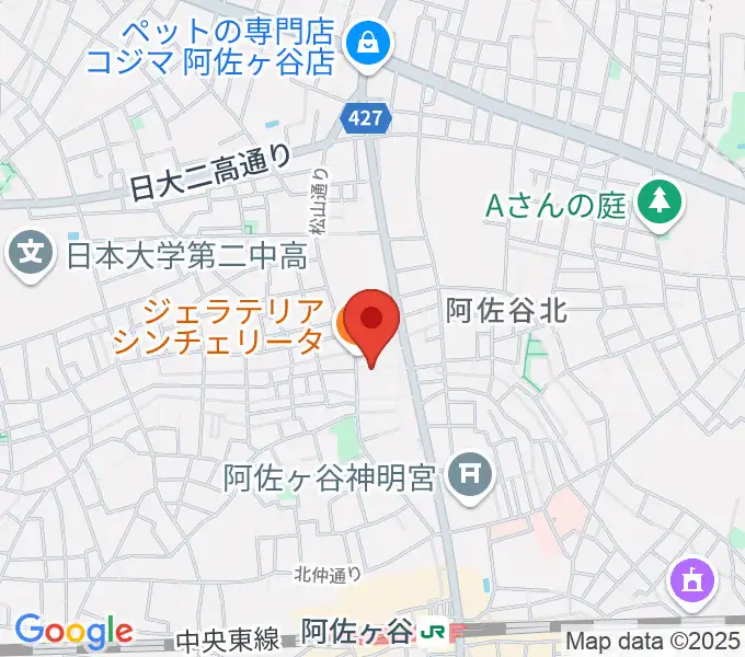 ヒストリークギターズの地図