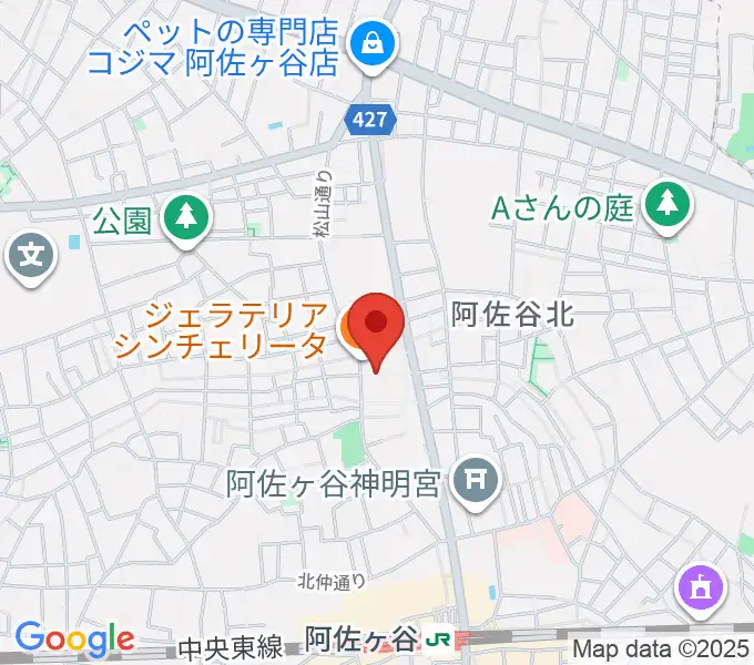 ヒストリークギターズの地図