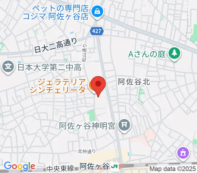 ヒストリークギターズの地図