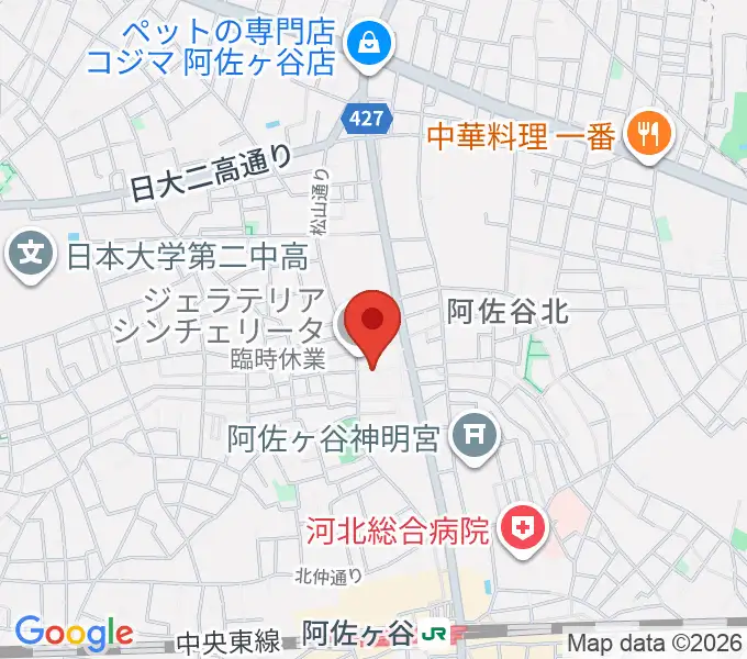 ヒストリークギターズの地図