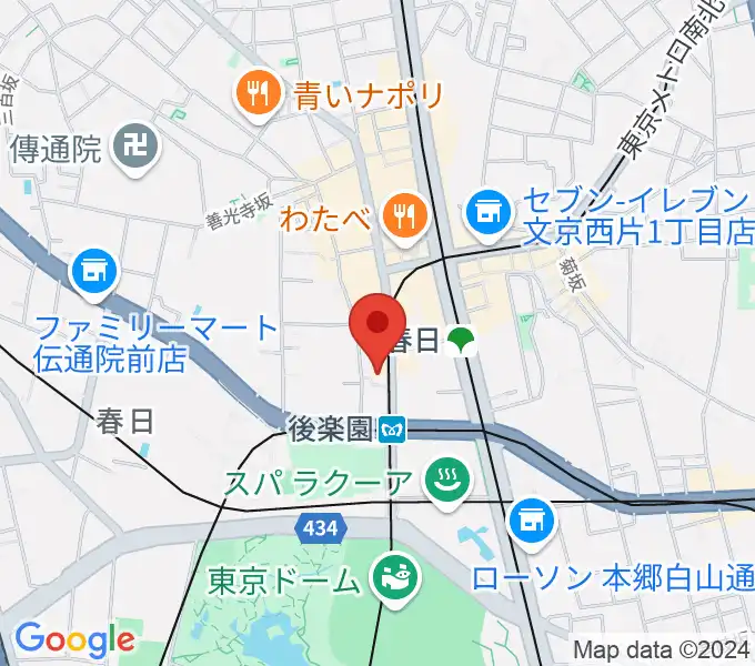 文京楽器の地図