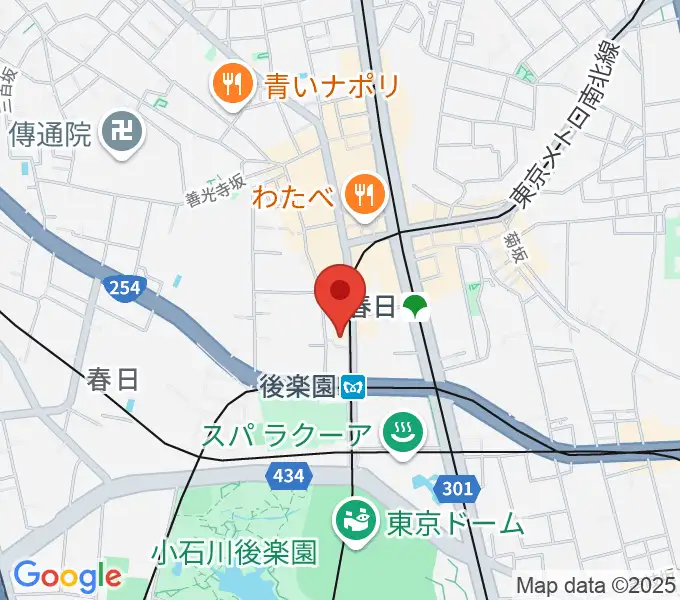 文京楽器の地図