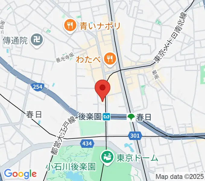 文京楽器の地図