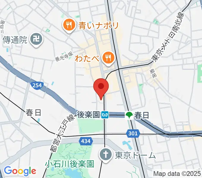 文京楽器の地図
