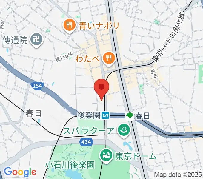 文京楽器の地図