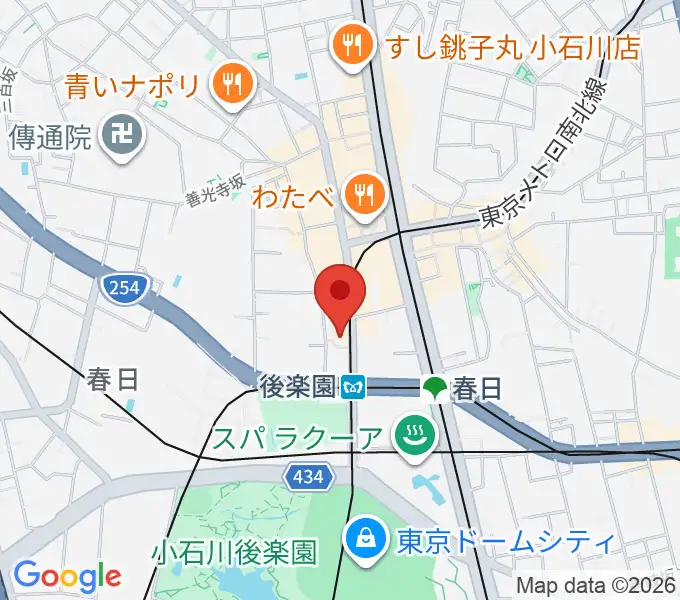 文京楽器の地図