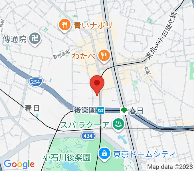 文京楽器の地図