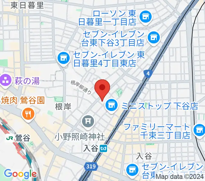 ギターショップ アウラの地図