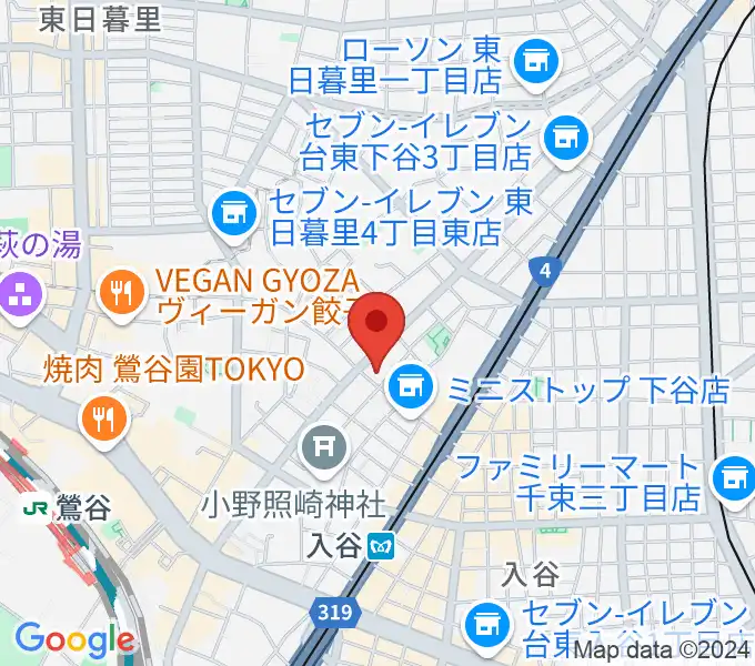 ギターショップ アウラの地図