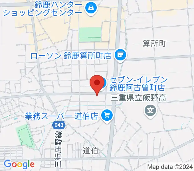 朝日楽器の地図